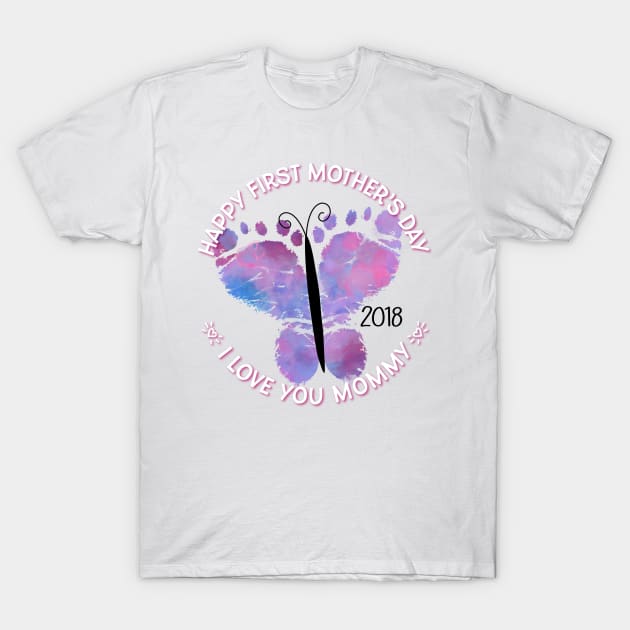 First Mom's Day Purple T-Shirt by BrillianD